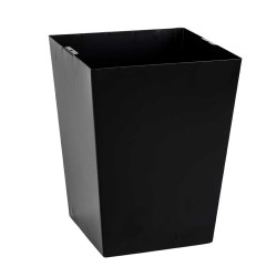 Square leatherette wastepaper basket