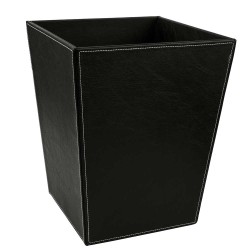 Corbeille à papier carrée en similicuir