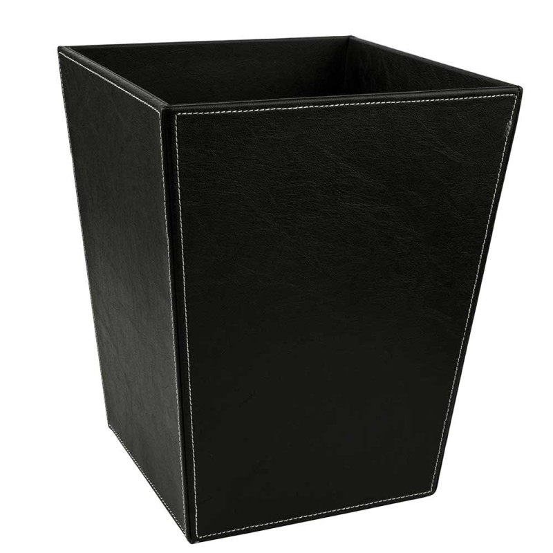 Corbeille à papier carrée en similicuir