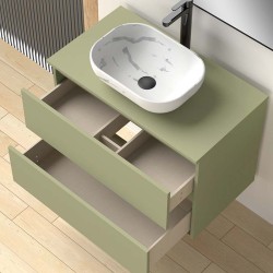 Double mat marbre white