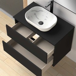 Double mat marbre white