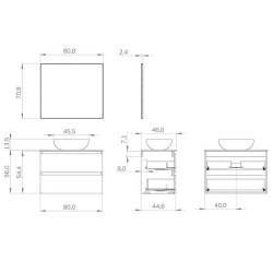 Double mat marbre white