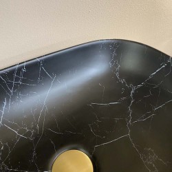 Oval marble basin