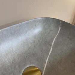 Oval marble basin