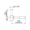 PACK siphon et vanne de vidange noirs.