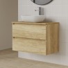 Modulo dos cajones con lavabo oval