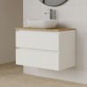 Modulo dos cajones con lavabo oval