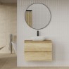 Modulo dos cajones con lavabo oval