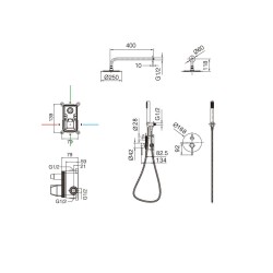 Grifería de ducha MONZA a pared